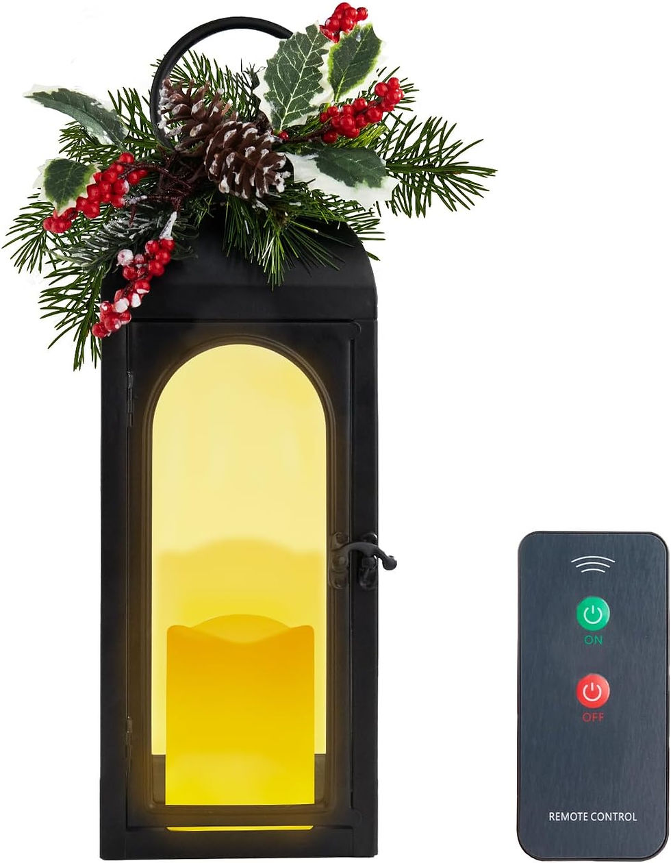 Thumbnail: Bdor 2 Pack Large Luxury Lantern Decorative Tall 20 Inches Black Metal Hurrican