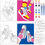 Thumbnail: WEBEEDY 2 Pack Canvas Painting Kit, Pre Drawn Canvas to Paint 8x10 Inch for Adu