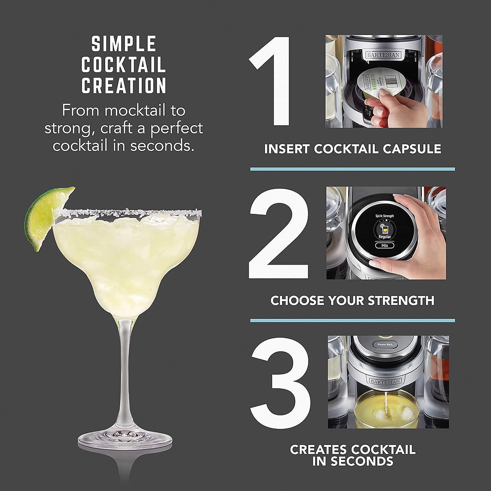 Thumbnail: Bartesian Professional Cocktail Machine, 5 Premium Glass Bottles, 55306