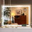 Thumbnail: Hasipu Vanity Mirror with Lights and Bluetooth Speaker, 32" x 21.7" LED Makeup 