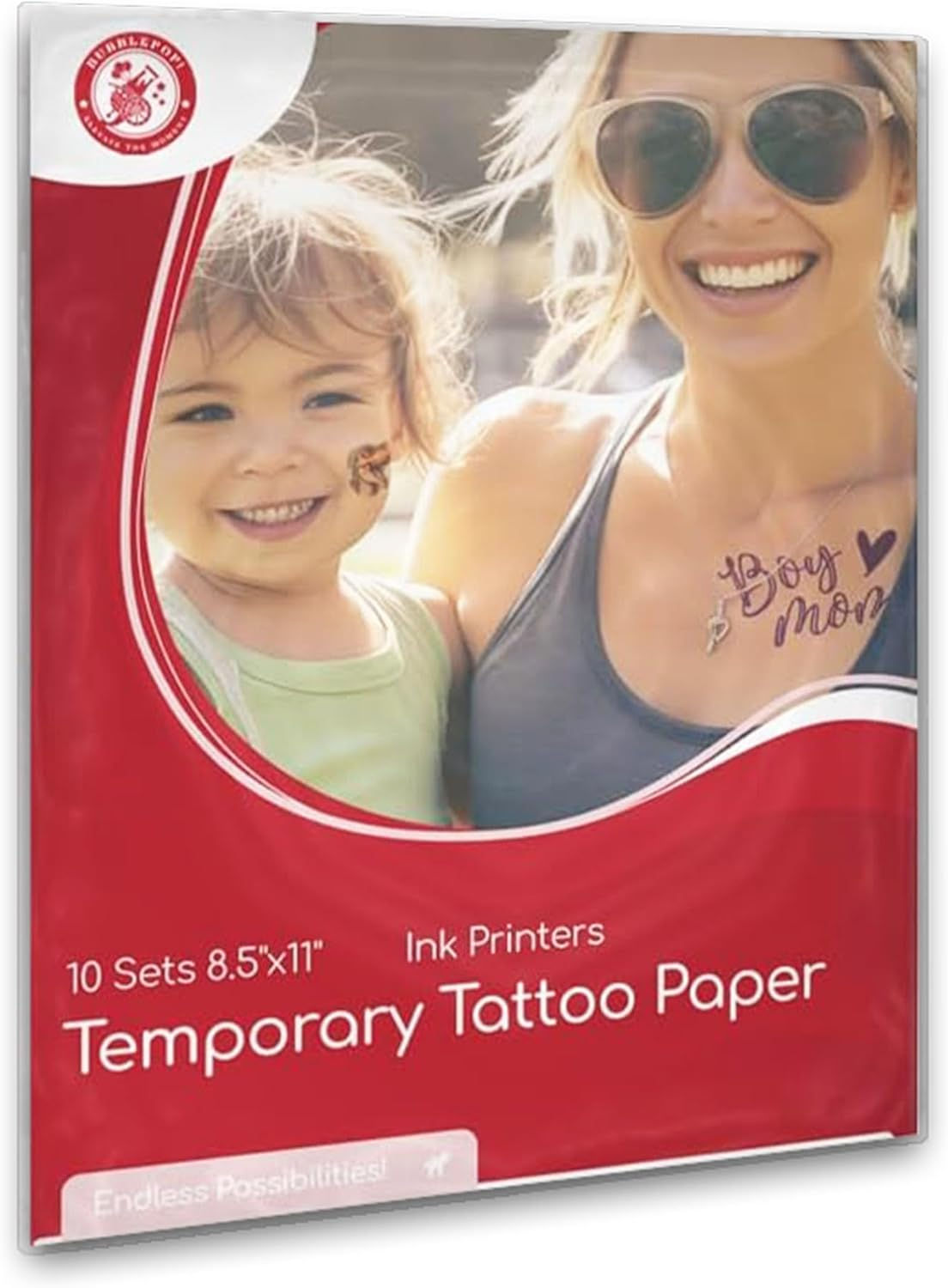 BubblePop! - Temporary Tattoo Paper for INKJET, Temporary Tattoo Paper for Pers