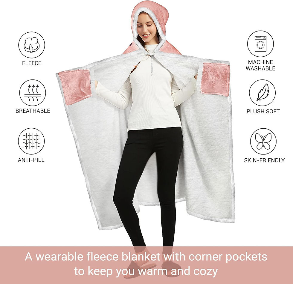 Thumbnail: Vprintes Mama Pink Wearable Blanket Hoodie - Birthday Gifts for Mom from Daught