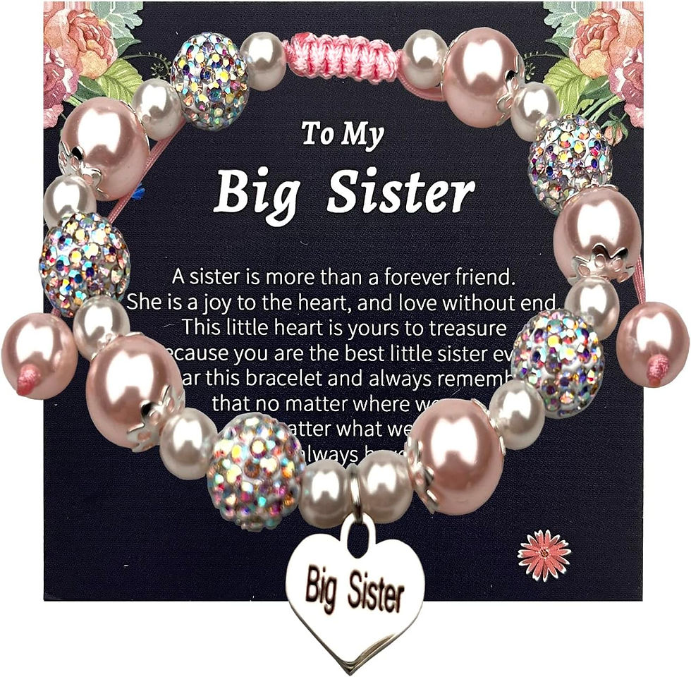 Thumbnail: Sister's Big Bracelet Gift, Little Girls' Sister Jewelry