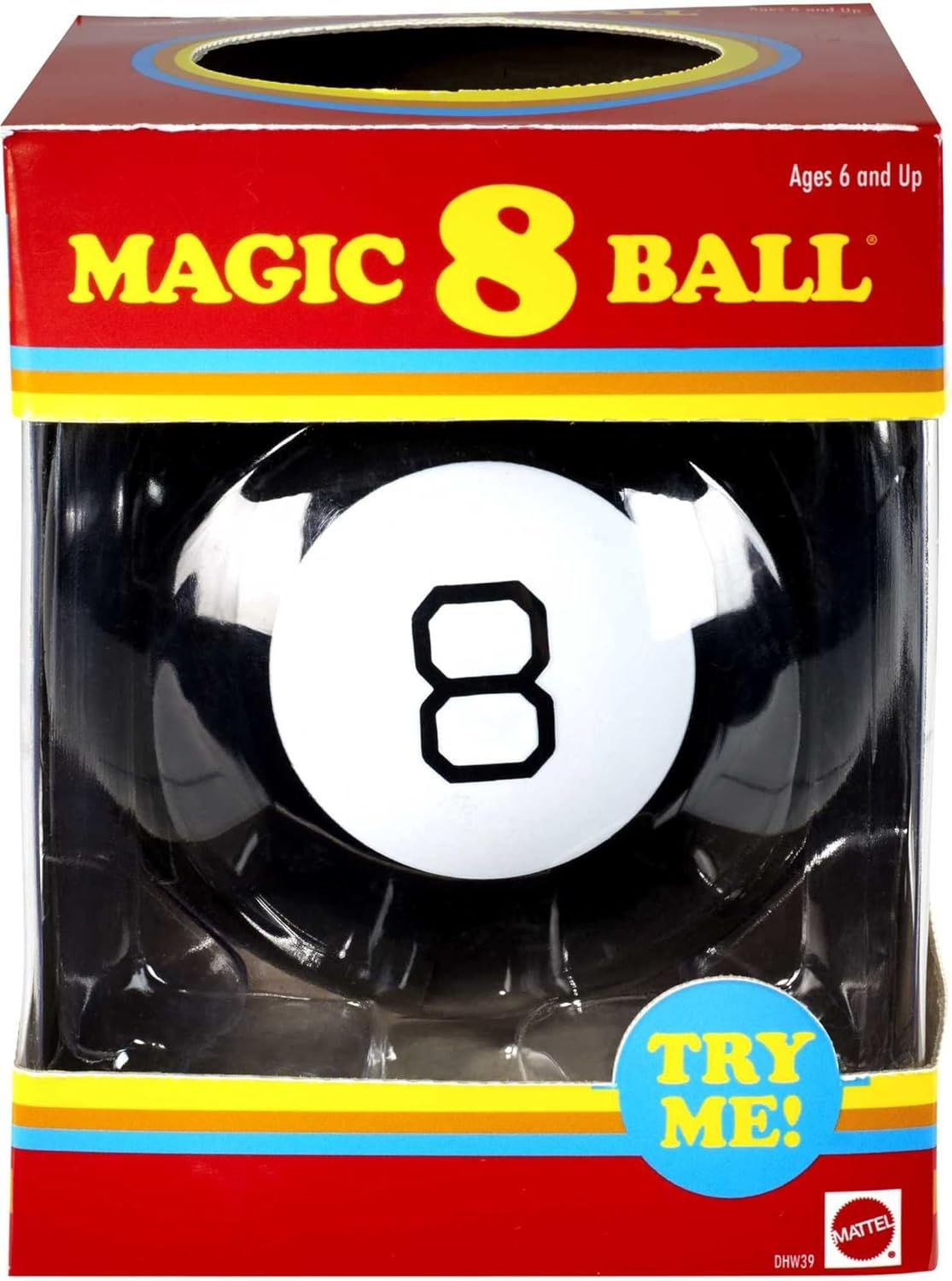 Mattel Games Magic 8 Ball Kids Toy, Retro-Themed Novelty Fortune Teller, Ask a 