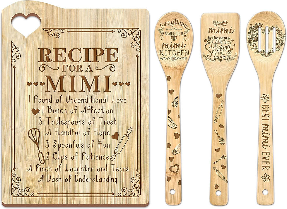 Thumbnail: cocomong Mom Birthday Gift - Bamboo Cutting Board from Daughter, Gift for Mom f