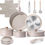 Thumbnail: Chef Power Ceramic Nonstick Pots and Pans Set 19 Piece with Detachable Handle, 
