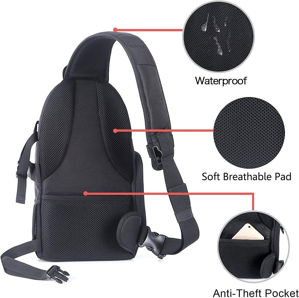 Thumbnail: MOSISO Camera Sling Bag, DSLR/SLR/Mirrorless Camera Backpack Case Shockproof Ph