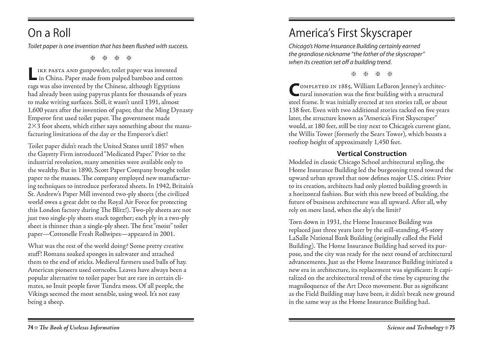 Thumbnail: The Book of Useless Information