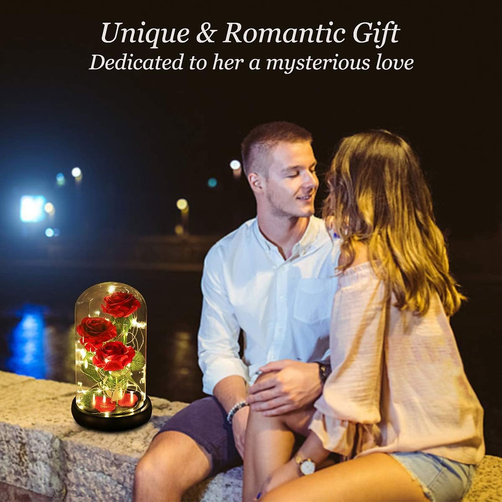 Thumbnail: Beauty and The Beast Rose Gifts for Mom, Birthday Gifts for Women, Light Up Ros