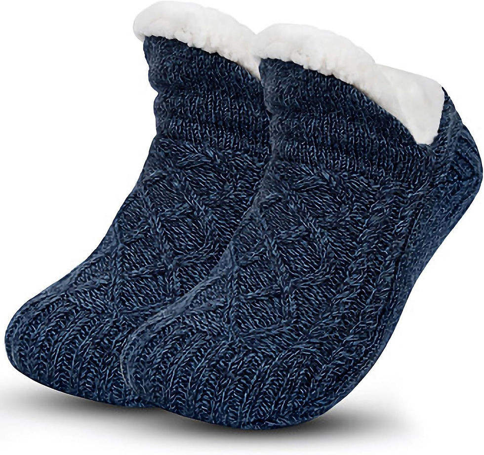 Thumbnail: Unisex Fluffy Fuzzy Warm Slipper Socks for Men Women, Thick Fleece Lined Non-Sl