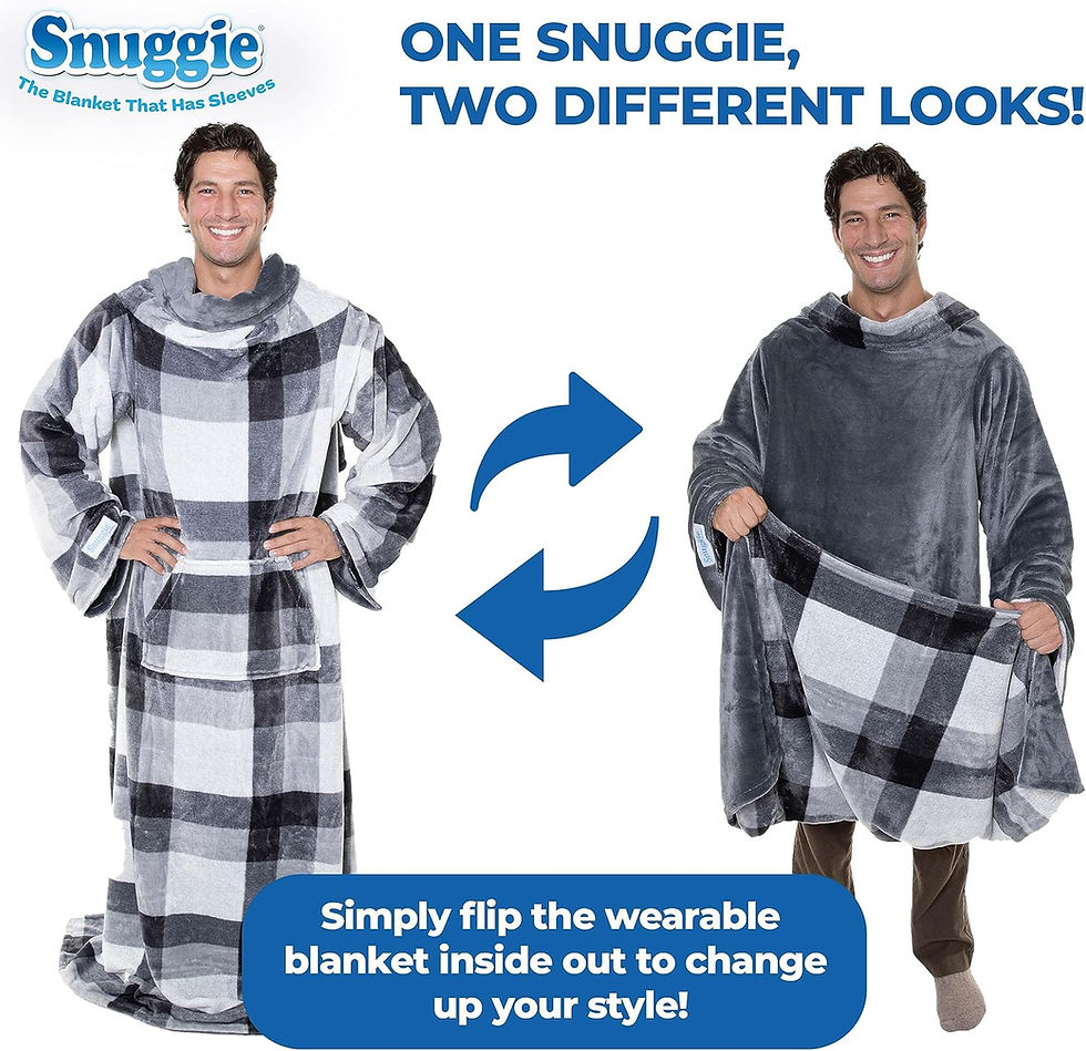 Thumbnail: Snuggie The Original Wearable Blanket with Sleeves & Pockets for Adults| Functi