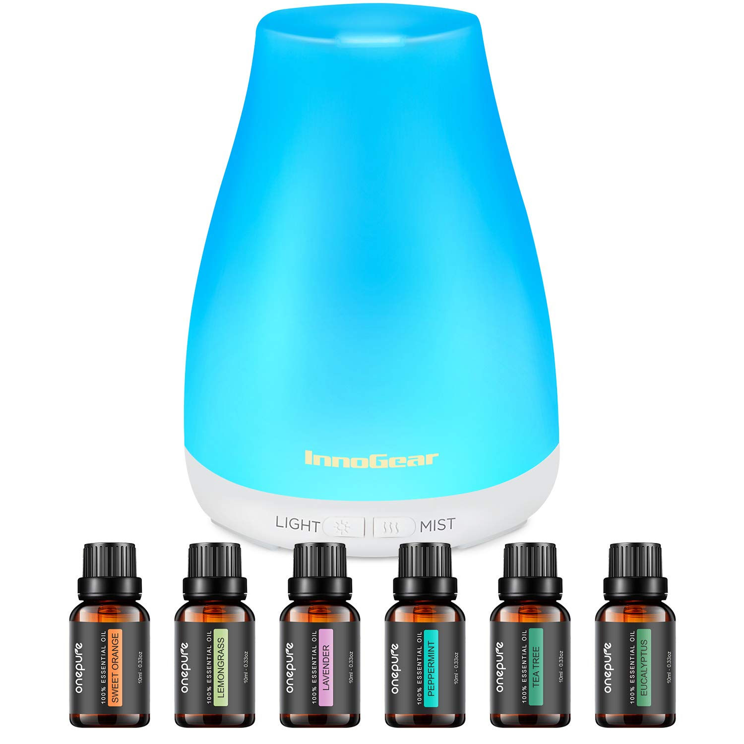 InnoGear Essential Oil Diffuser with Oils, 100ml Aromatherapy Diffuser with 6 E
