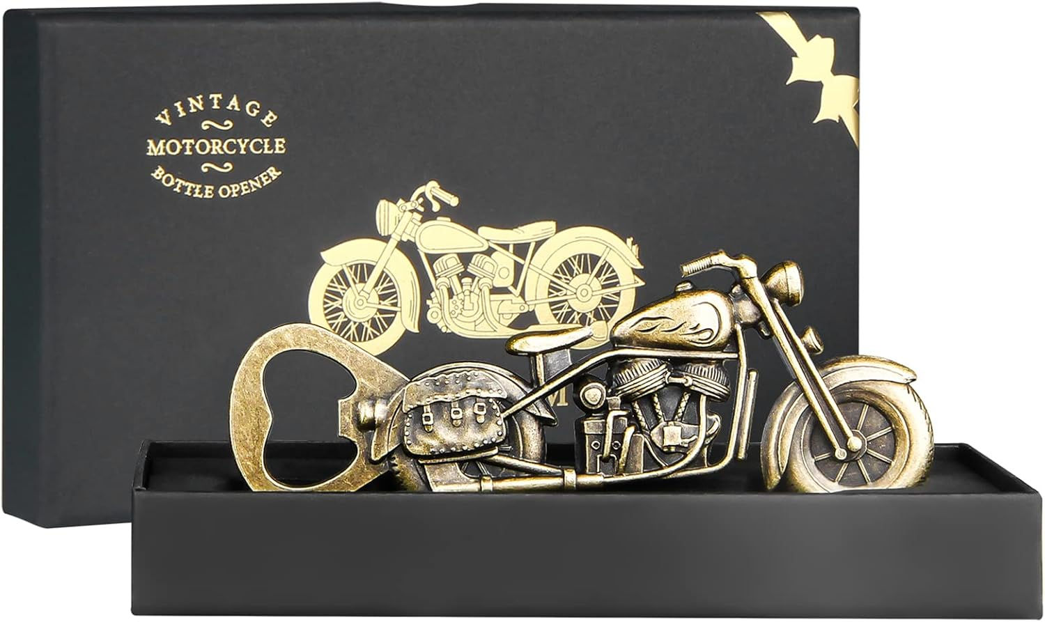 Motorcycle Beer Birthday Gifts for Men, Dad, Him, Unique Vintage Motorcycle Bee