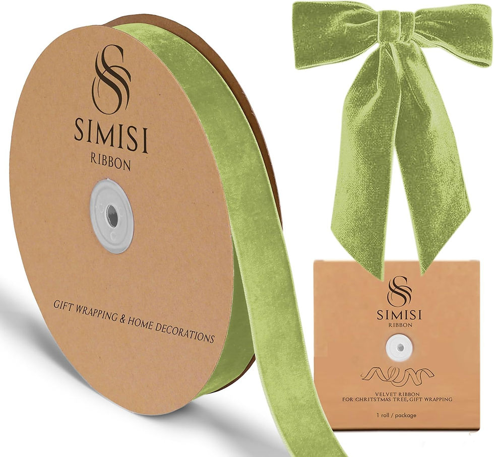 Thumbnail: Burgundy Velvet Ribbon 1'' 25 Yards for Christmas Tree, Gift Wrapping, Flower B