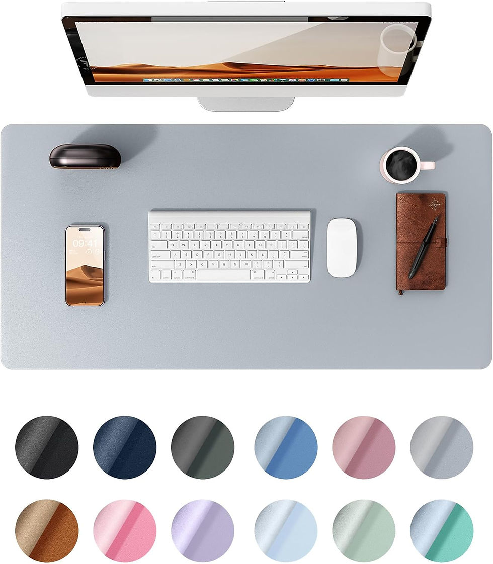 Thumbnail: YSAGi Leather Desk Pad Protector, Office Mat, Large Mouse Pad, Non-Slip PU Blot