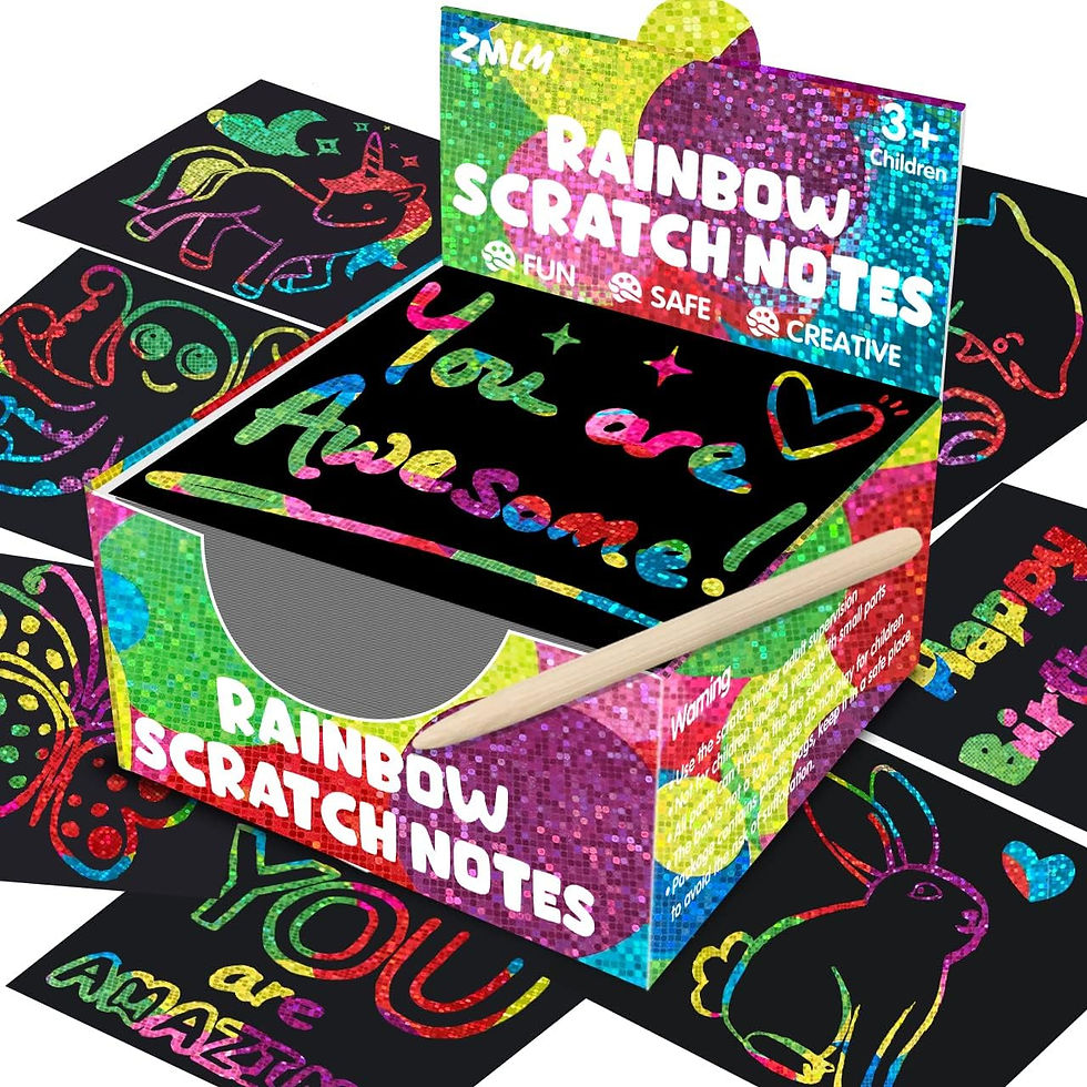 Thumbnail: ZMLM Rainbow Scratch Paper Art Crafts Mini Notes Kids Gifts 4 5 6 7 8 9 10 Year