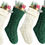 Thumbnail: Pack 4,18" Unique Ivory White Knit Christmas Stockings Style3