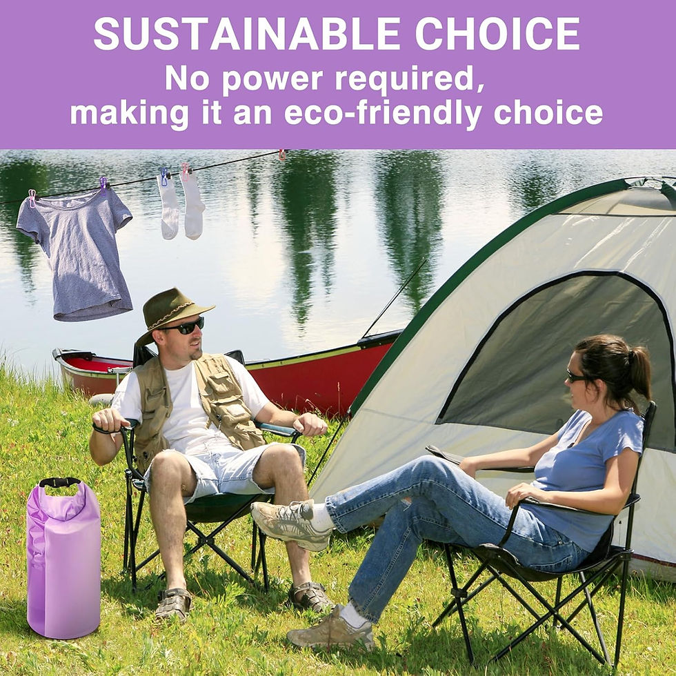 Thumbnail: Travel Washing Machine & Retractable Clothesline - Hand Washing Machine & Porta