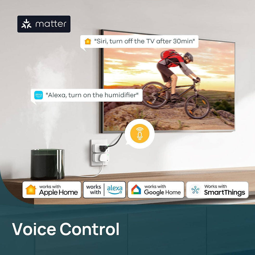 Thumbnail: Linkind Matter Smart Plug with LED Night Light, Work with Alexa, Apple Home, Go