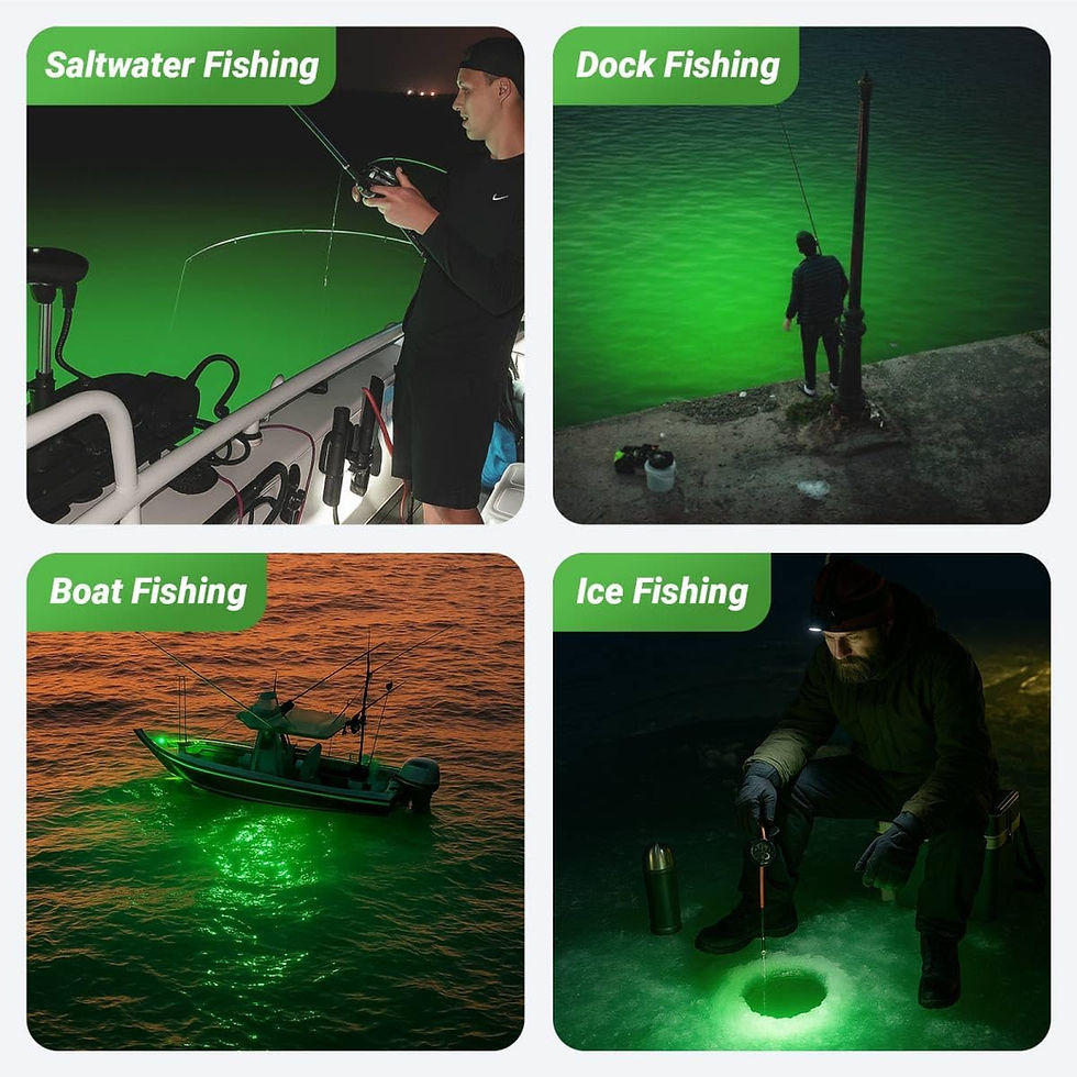 Thumbnail: Rechargeable Underwater Fishing Light,Auto On in Water,Multi-Color Options, Up 