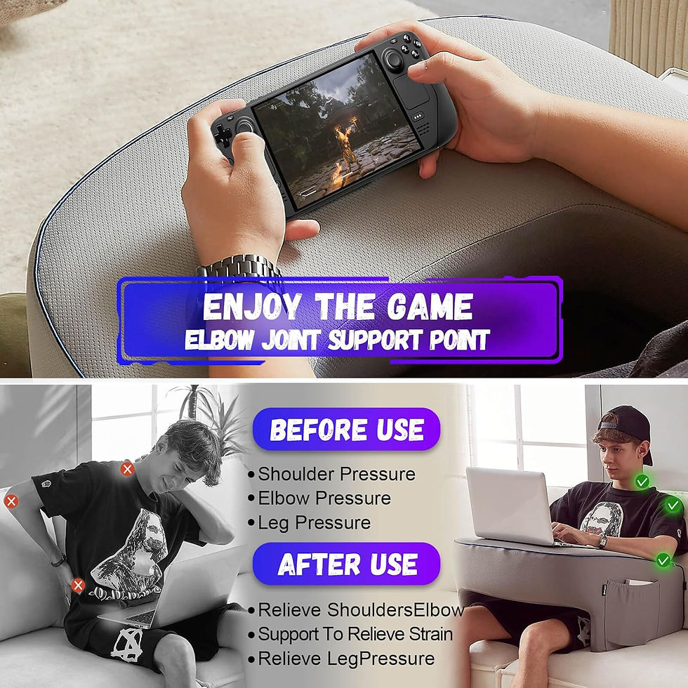 Thumbnail: Reading Pillow for Gaming, Extra Large Laptop Pillow for Adult, Memory Foam Lap