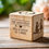 Thumbnail: Anniversary Block, Engraved Wedding Day Wooden Block - Engraved Wood Name Block