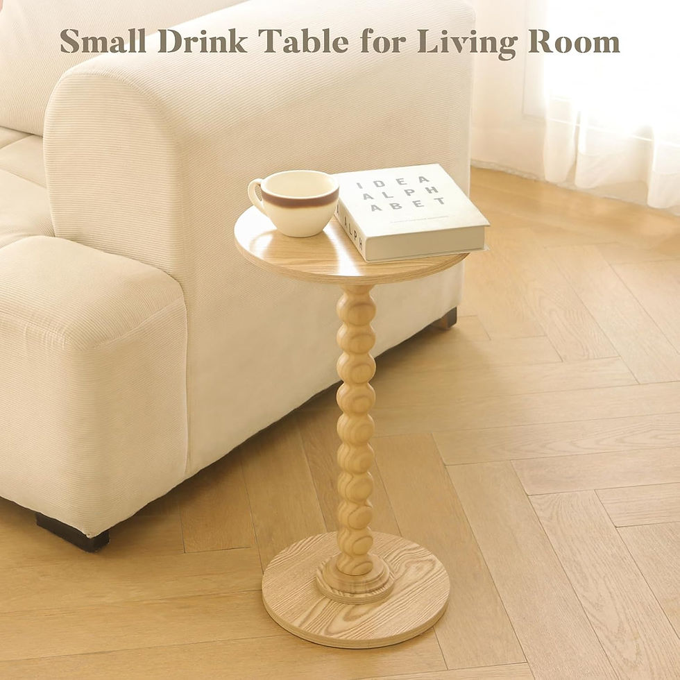 Thumbnail: Round Side Table, Small Drink Table for Small Spaces, Modern Accent End Table w