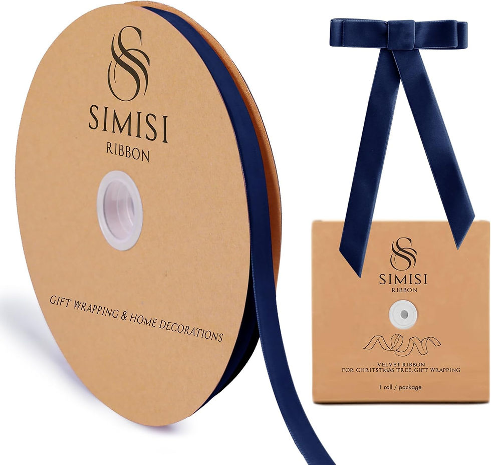 Thumbnail: Burgundy Velvet Ribbon 1'' 25 Yards for Christmas Tree, Gift Wrapping, Flower B