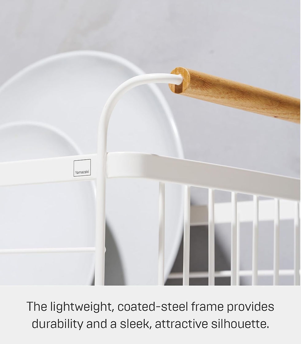 Thumbnail: Yamazaki Home Dish Rack with Removeable Drainer Tray, Kitchen Counter Dish Dryi