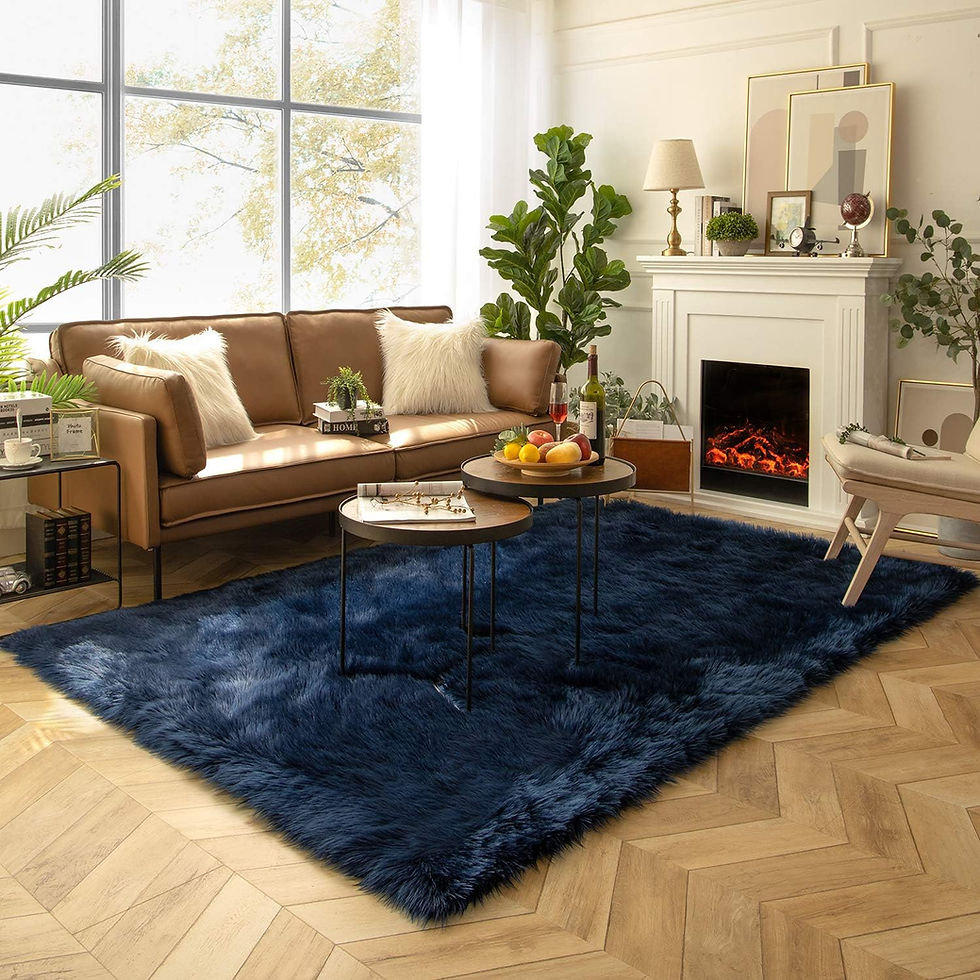 Thumbnail: Ashler Faux Fur Rug, Fluffy White Small Sheepskin Rug, Ultra Soft 2x3 Ft Mat, M