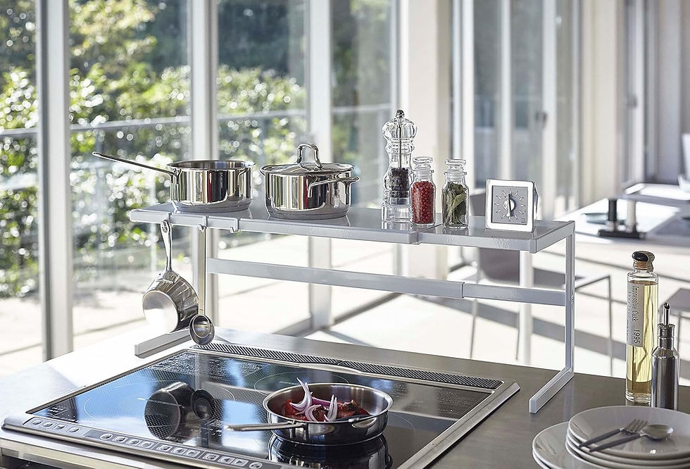 Thumbnail: Yamazaki Home Tower Expandable Support Rack - Kitchen Storage Shelf Organizer -