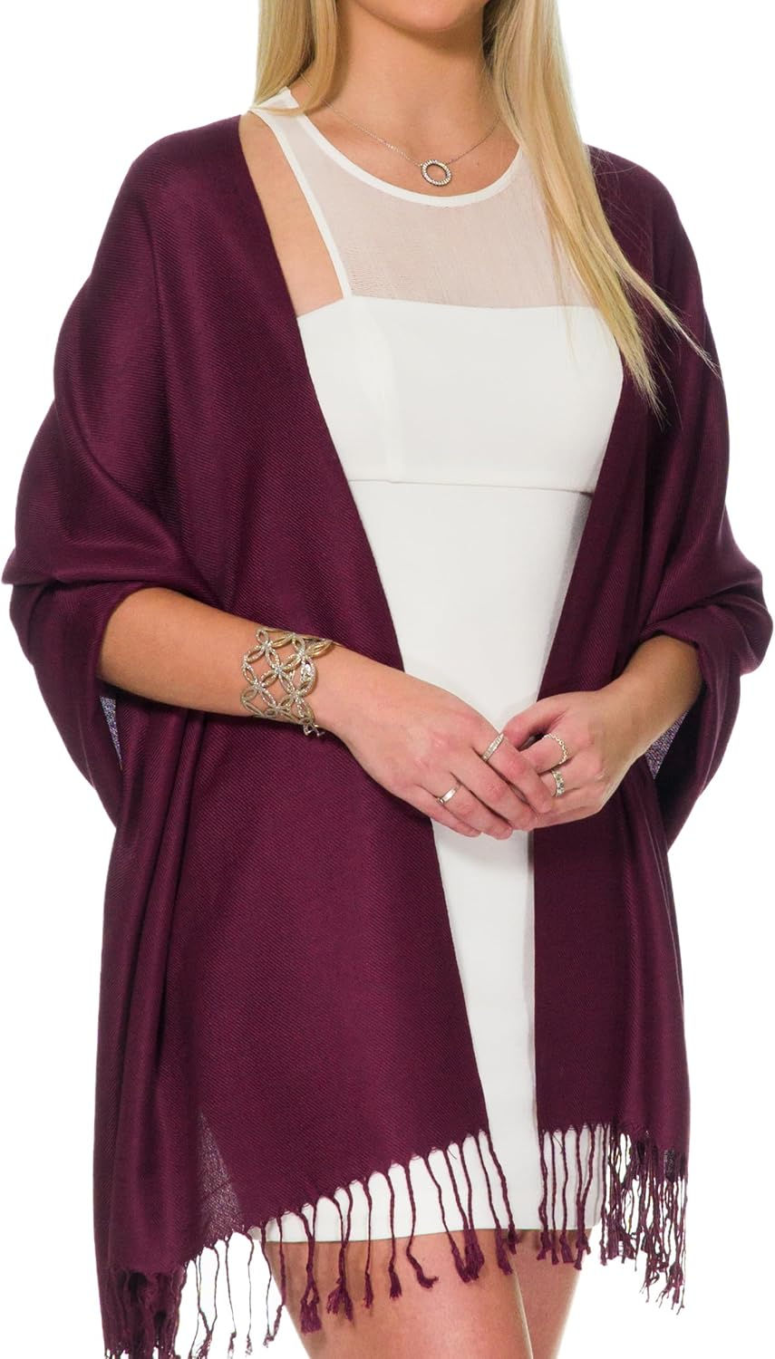 Thumbnail: Pashmina Shawls and Wraps for Evening Dresses, Large Soft Pashminas Wedding Sha