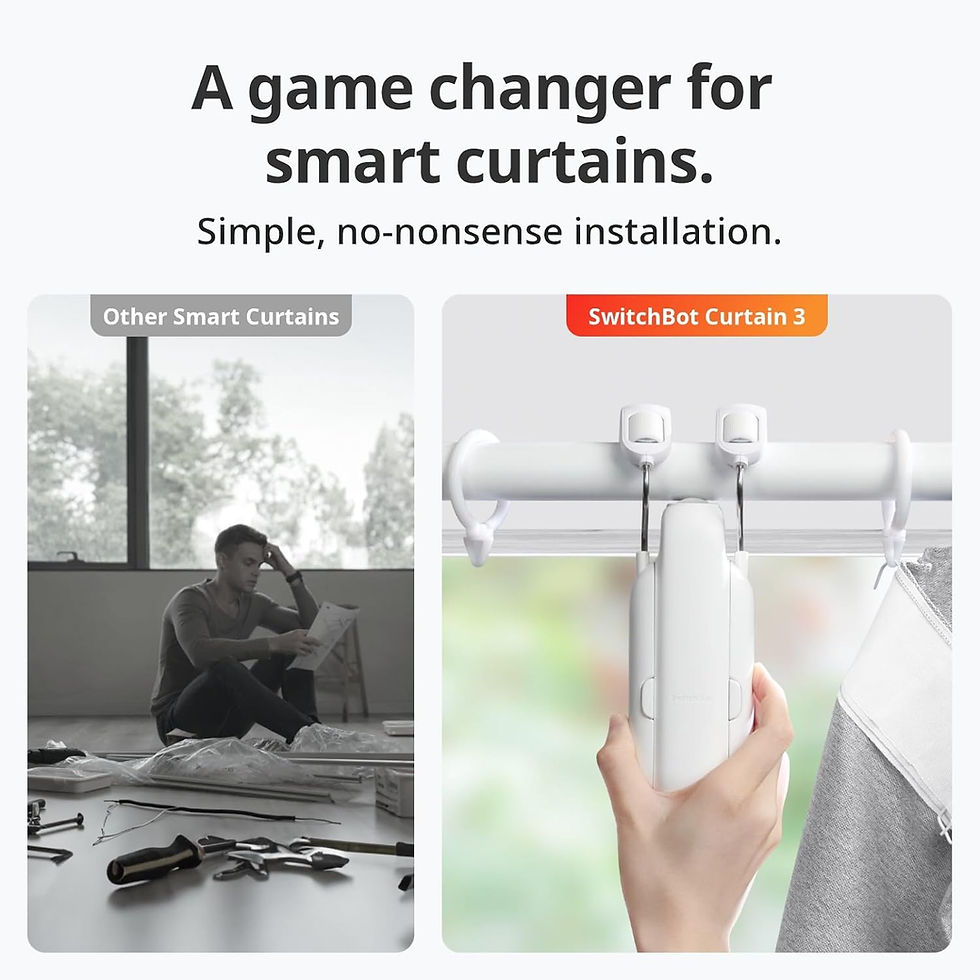Thumbnail: SwitchBot Automatic Curtain Opener - Bluetooth Remote Control Smart Curtain wit