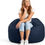 Thumbnail: Big Joe Fuf XL Foam Filled Bean Bag Chair with Removable Cover, Cobalt Lenox, D