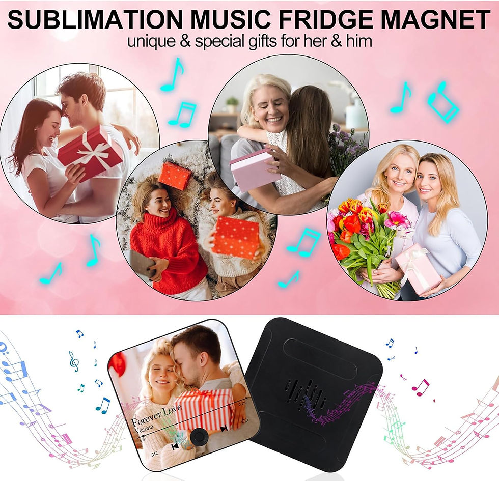 Thumbnail: Sublimation Music Fridge Magnet Blank-Personalized Music Fridge Magnets,Print A