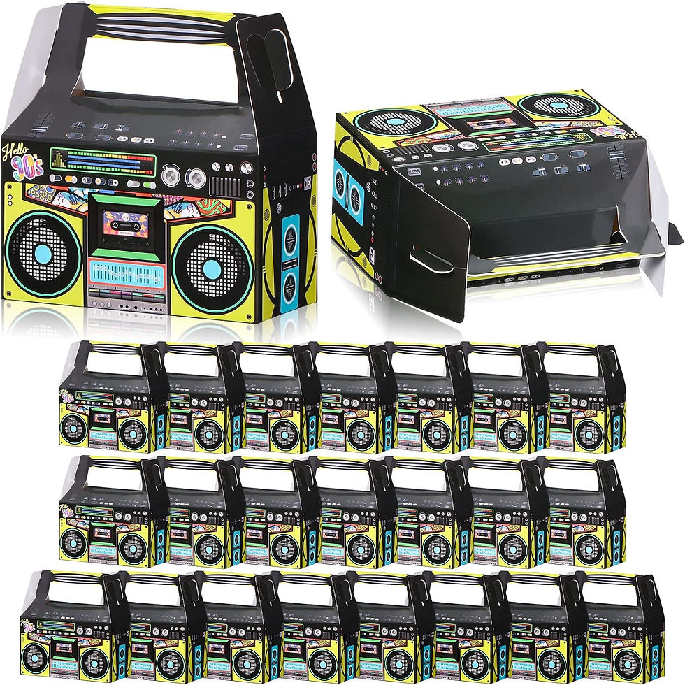 Thumbnail: Zonon 24 Pcs 80s Party Favors Boxes 90s Novelty Boom Box Party Decoration Gift 