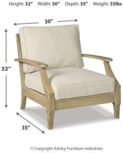 Thumbnail: Signature Design by Ashley Clare View Outdoor Eucalyptus Wood Lounge Chair – 
