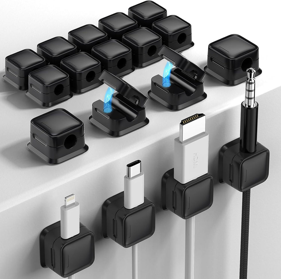 Thumbnail: 8 Pack Cord Organizer Holder,Costop Strong Adhesive Desk Cable Management Magne