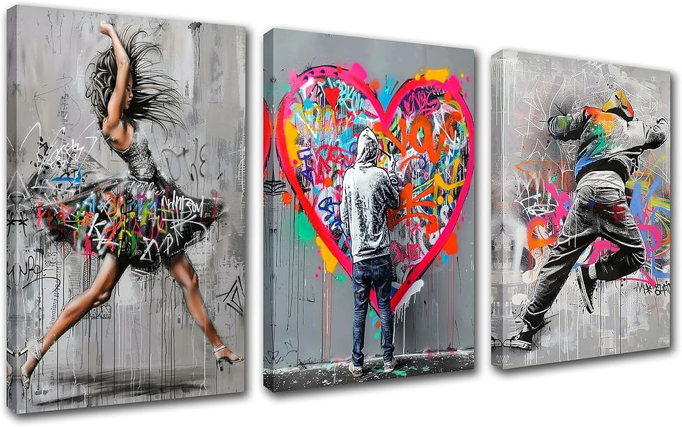 Thumbnail: Banksy Street Art Graffiti Hand Pictures Heart Love Paintings Romantic Kiss Art