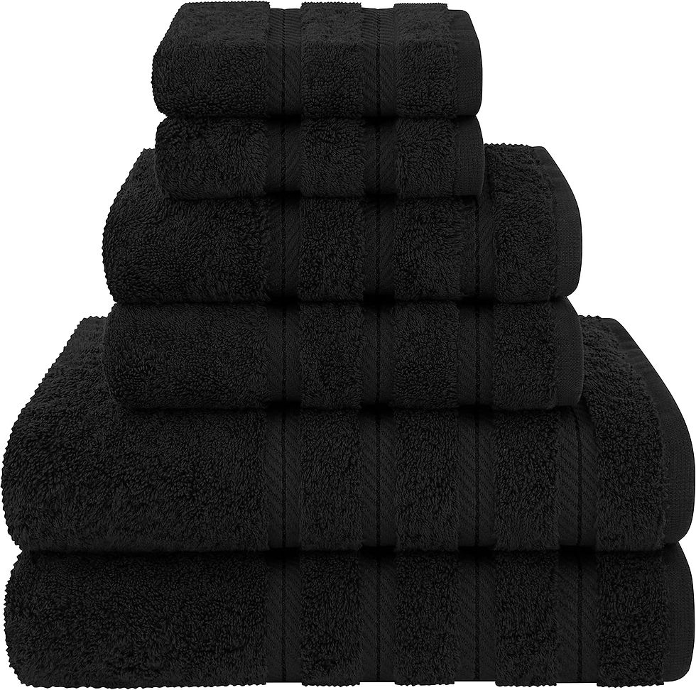 Thumbnail: American Soft Linen Luxury 6 Piece Towel Set, 2 Bath Towels 2 Hand Towel 2 Wash