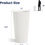 Thumbnail: 23.6" Tall Planter for Outdoor Plants Set of 2 Large Outdoor Plastic Striped Fl