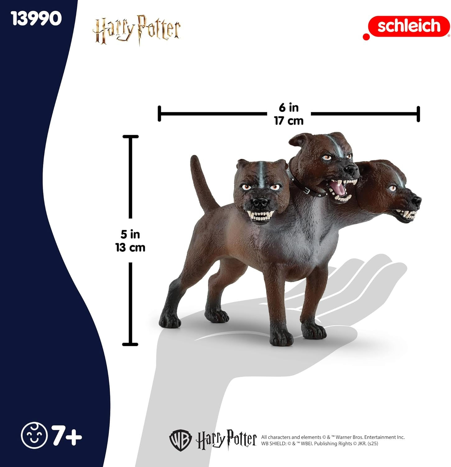 Schleich Harry Potter - 7" Fluffy Figurine - Cerberus the Three-Headed Dog from