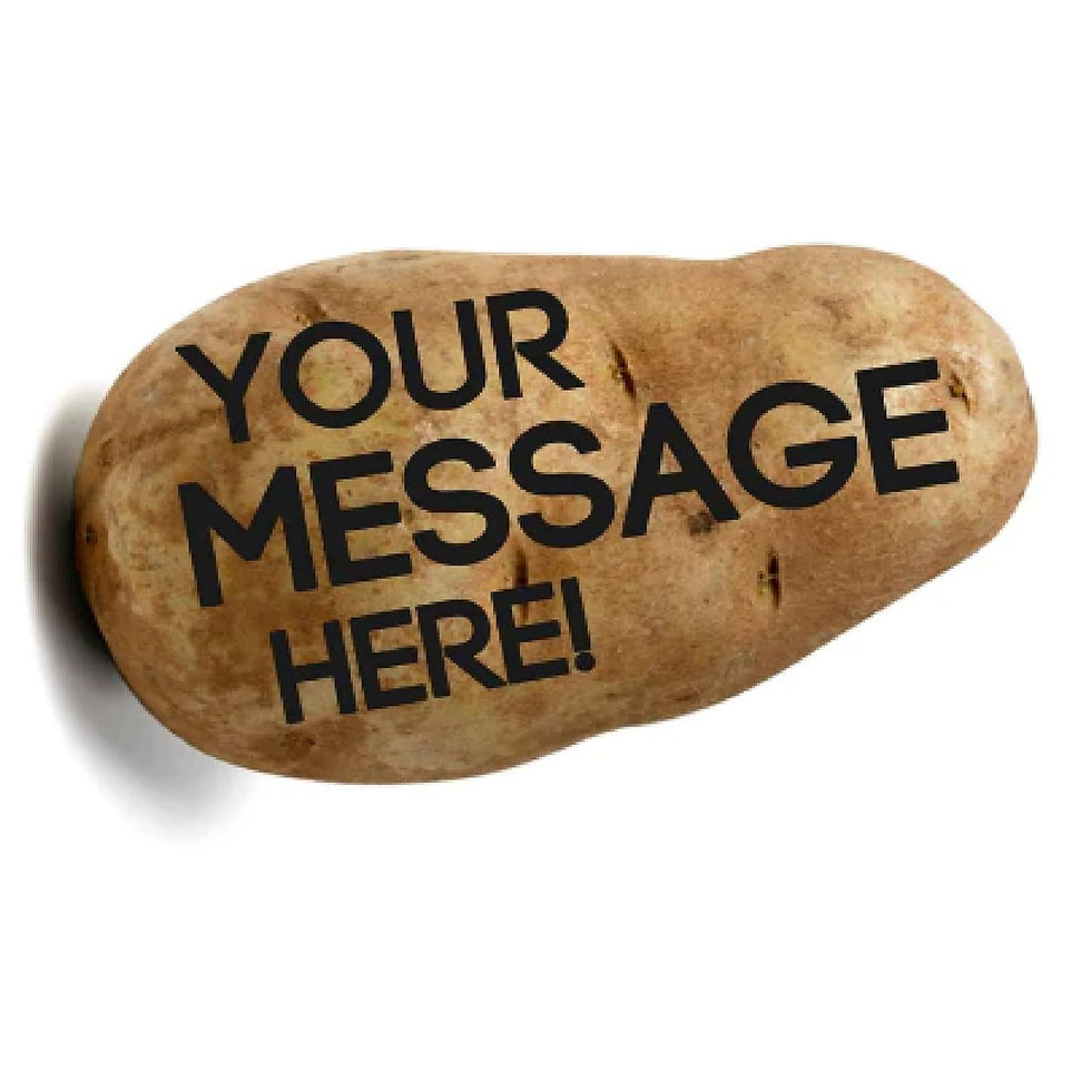 Thumbnail: Custom Message Potato - Your message on a real potato! Upload your own message.
