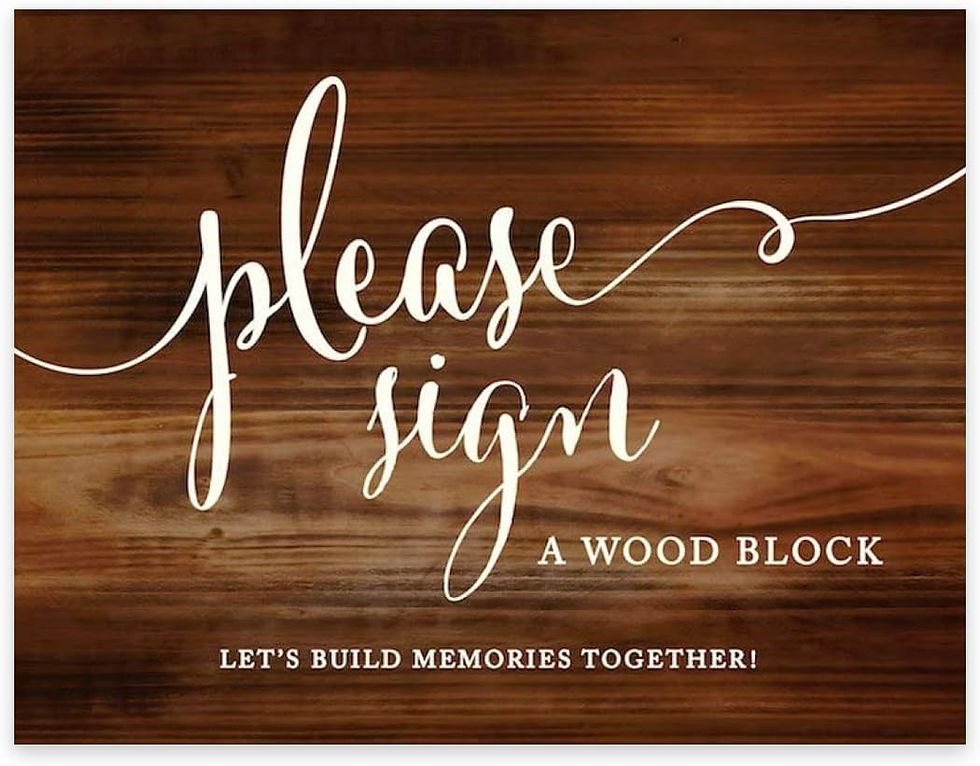 Thumbnail: Andaz Press Wedding Party Signs, Rustic Wood Print, 8.5x11-inch, Time Capsule L