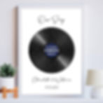 Thumbnail: Custom Vinyl Record Poster - Personalised With Your Wedding First Dance, Valent
