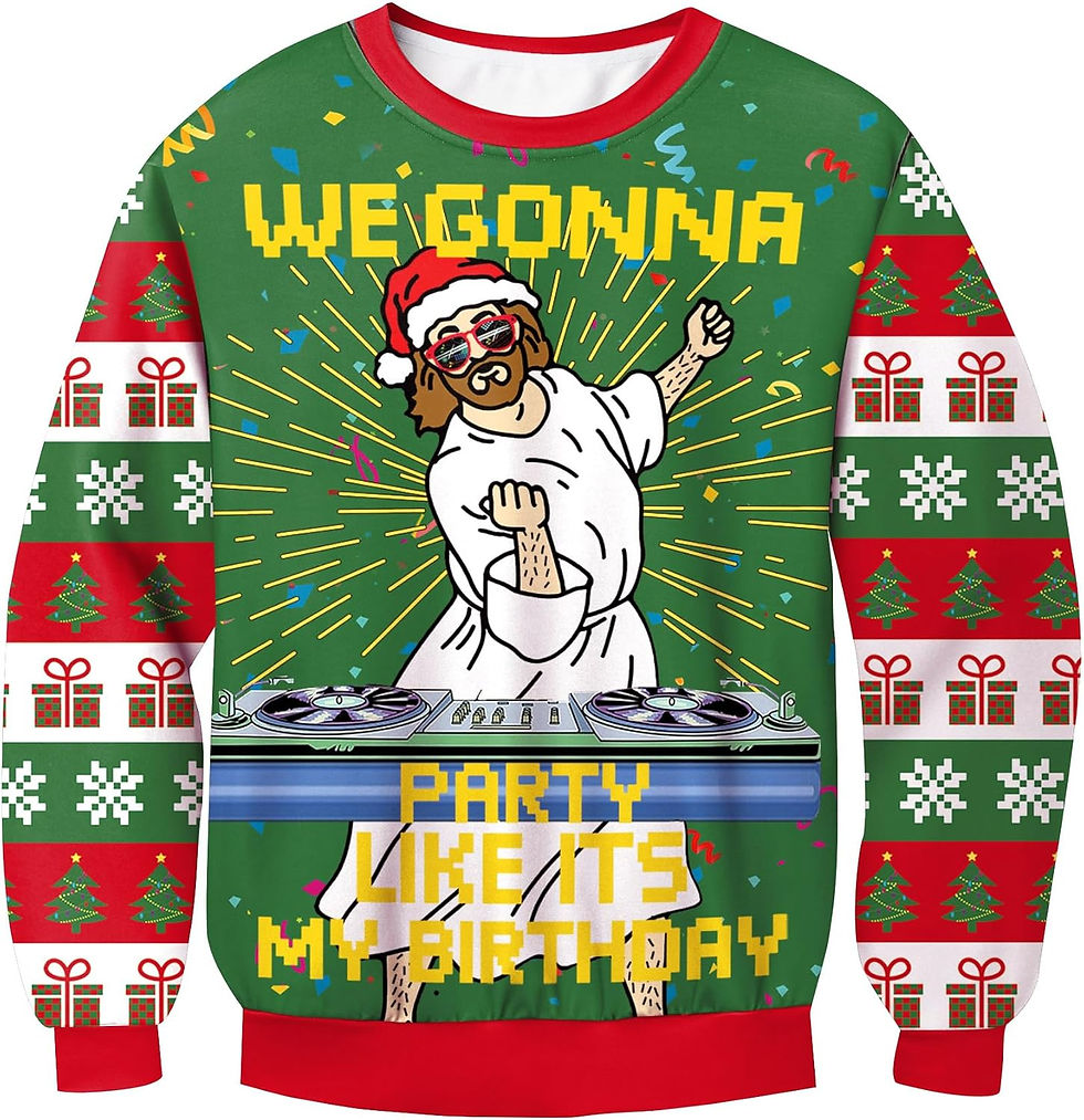 Thumbnail: For G and PL Unisex Christmas Ugly Funny 3D Print Sweatshirt Crew Neck Pullover