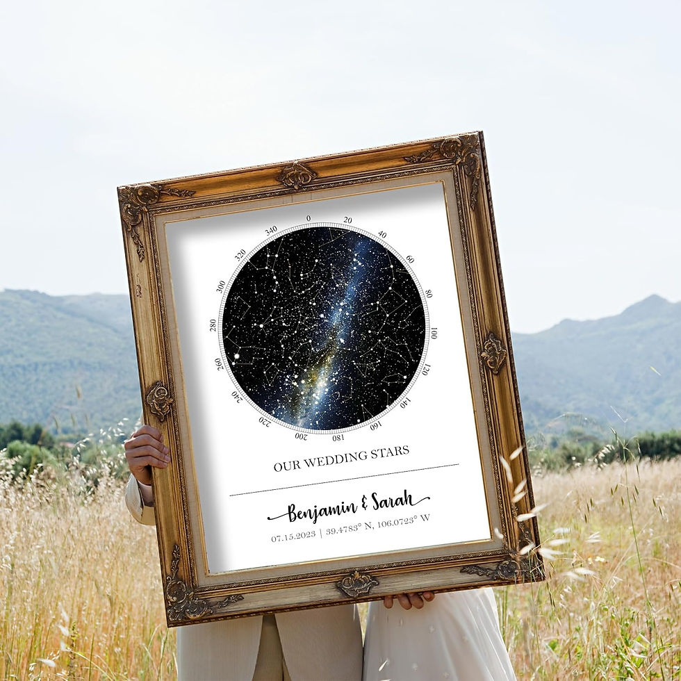 Thumbnail: Custom Star Map - Personalized (Multiple Sizes - Unframed Print, Star Constella
