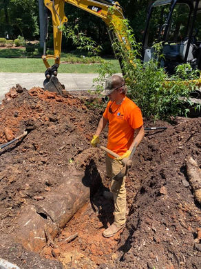 landscape professional working
