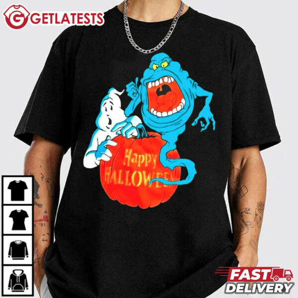 Ghostbusters Hook And Ladder 8 Happy Halloween T-Shirt