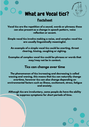 What are vocal tics factsheet